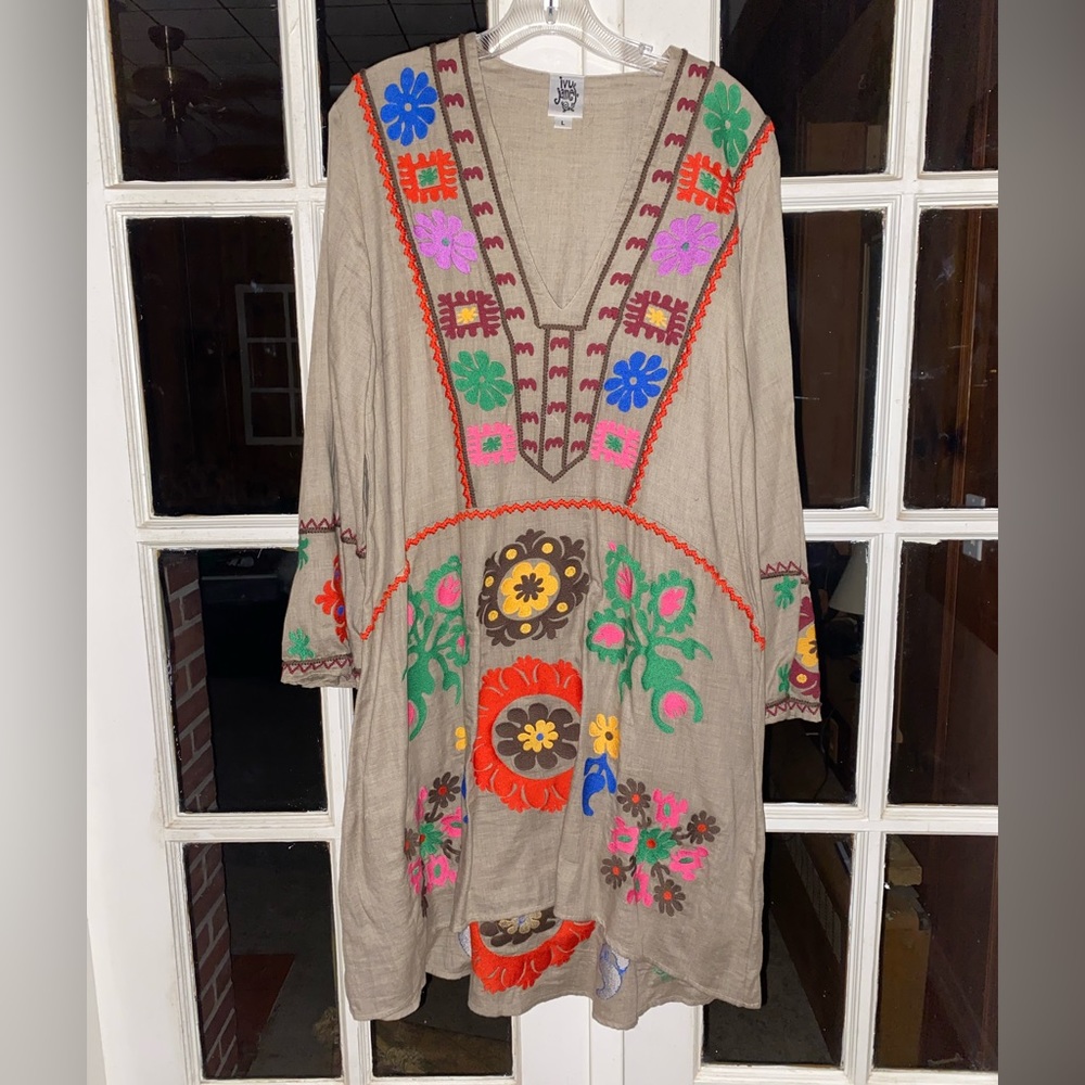 Ivy Jane BOHO tunic dress. Size L.